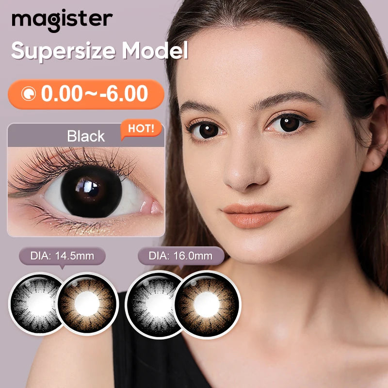 Lentes de Contacto Graduados Magister (0.00 a -6.00) 16.0 mm Efecto Ojo Grande – Color Estilo Clásico – Uso Semestral (6 meses)
