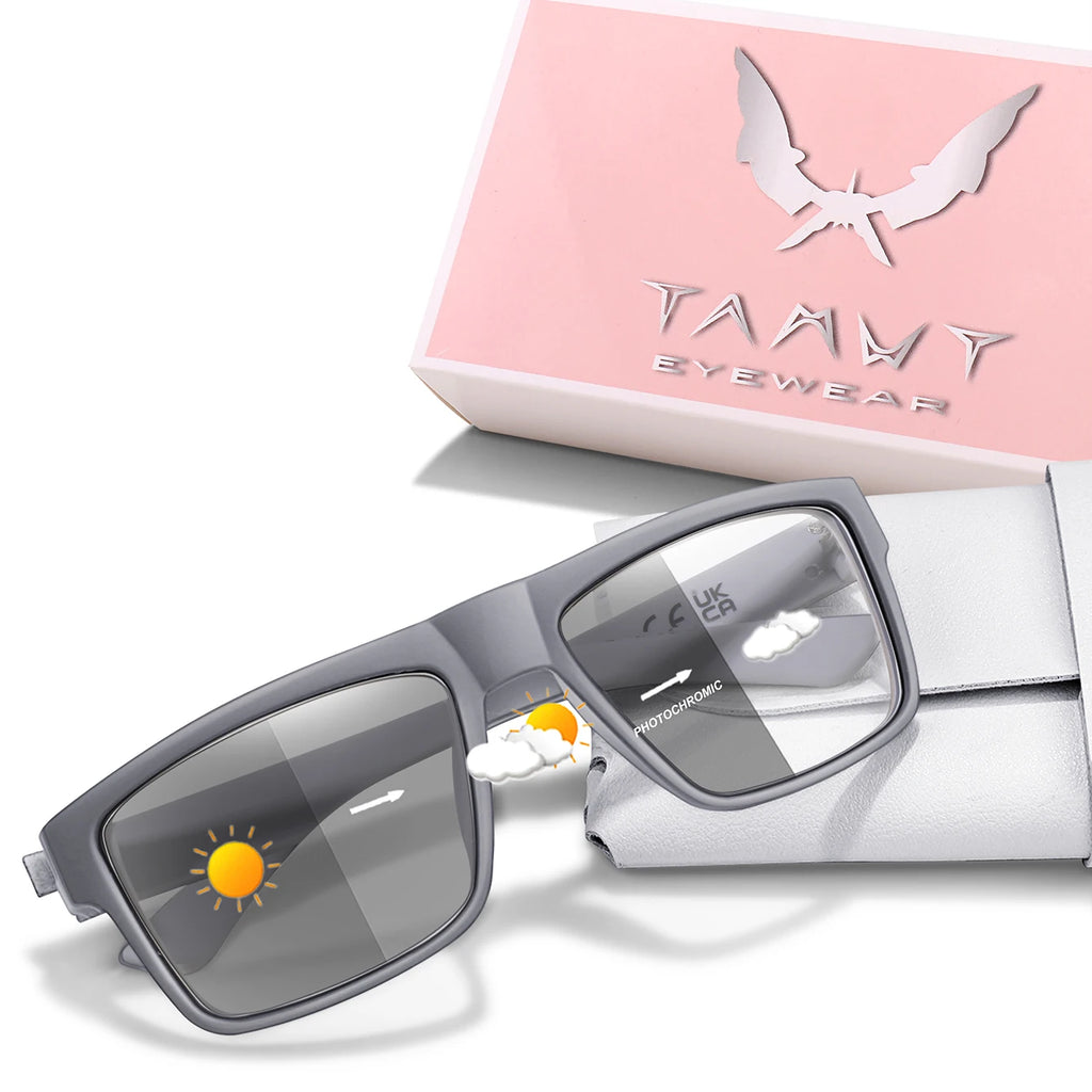 Lentes de sol deportivos polarizados con cambio de color para ciclismo y conducción, con visión mejorada en condiciones diurnas y nocturnas