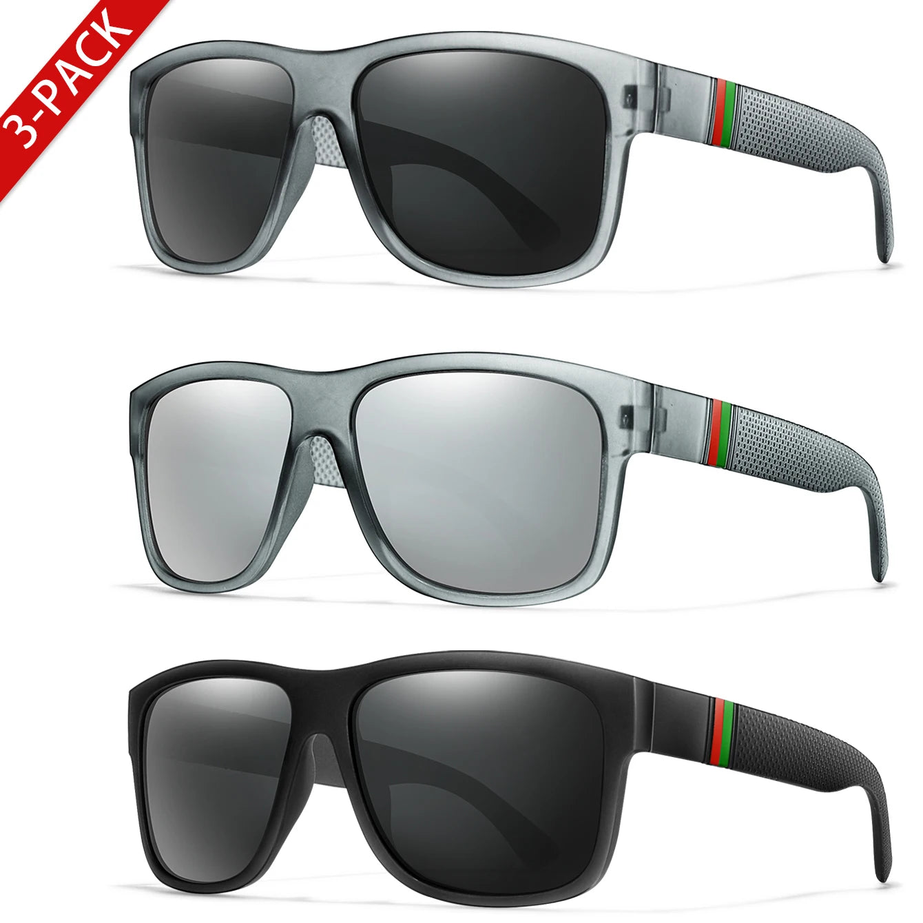 Lentes de Sol Cuadrados Polarizados UV400 para Hombre – Estilo Clásico Vintage para Uso Outdoor y Conducción