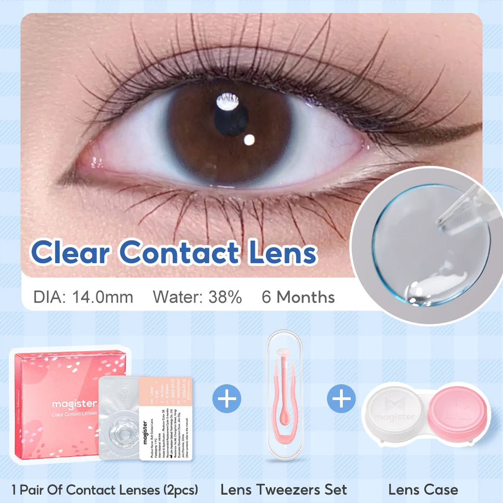 Lentes de Contacto Graduados Magister (-1.00 a -10.00) Blandos HD – Incluye Pinza – Uso Semestral (6 meses))