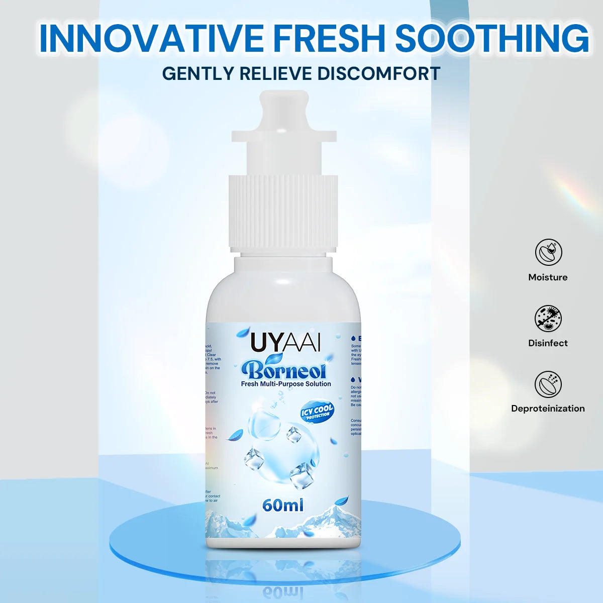 Solución para Lentes de Contacto 120 ml – Limpieza, Higiene y Cuidado Ocular – Formato Portátil