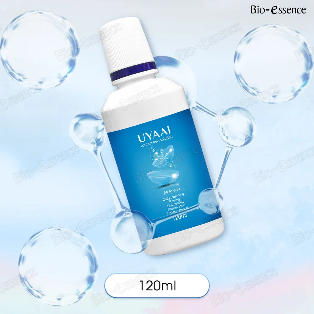 Solución para Lentes de Contacto 120 ml – Limpieza, Higiene y Cuidado Ocular – Formato Portátil