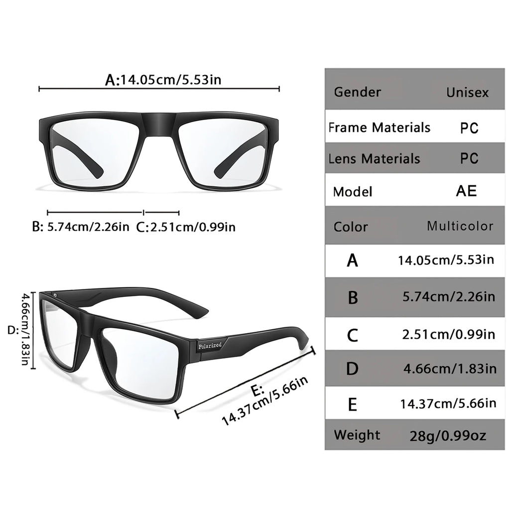 Lentes de sol deportivos polarizados con cambio de color para ciclismo y conducción, con visión mejorada en condiciones diurnas y nocturnas