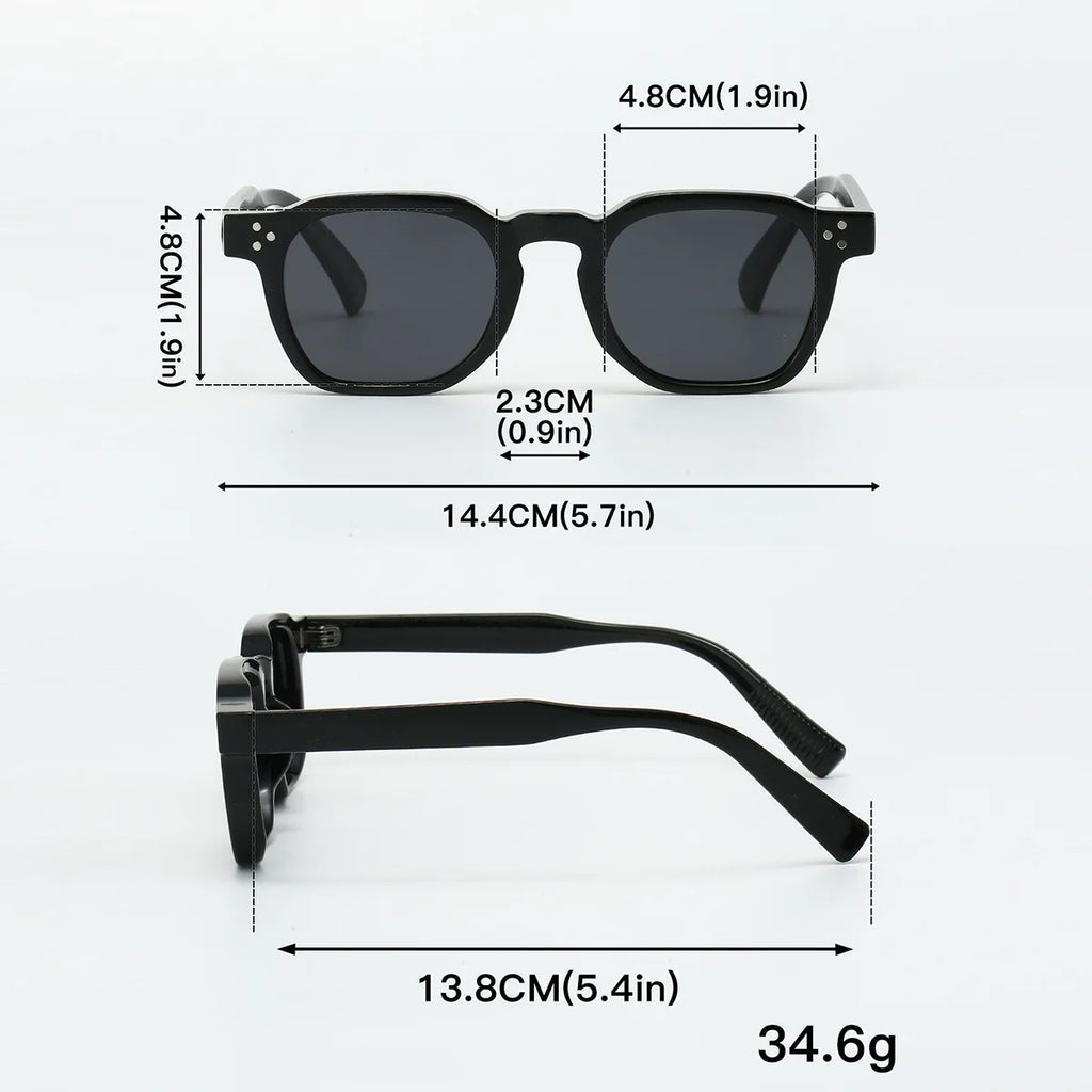Lentes de Sol Cuadrados Polarizados Unisex con Núcleo Metálico – Estilo Moderno para Conducción y Uso Diario
