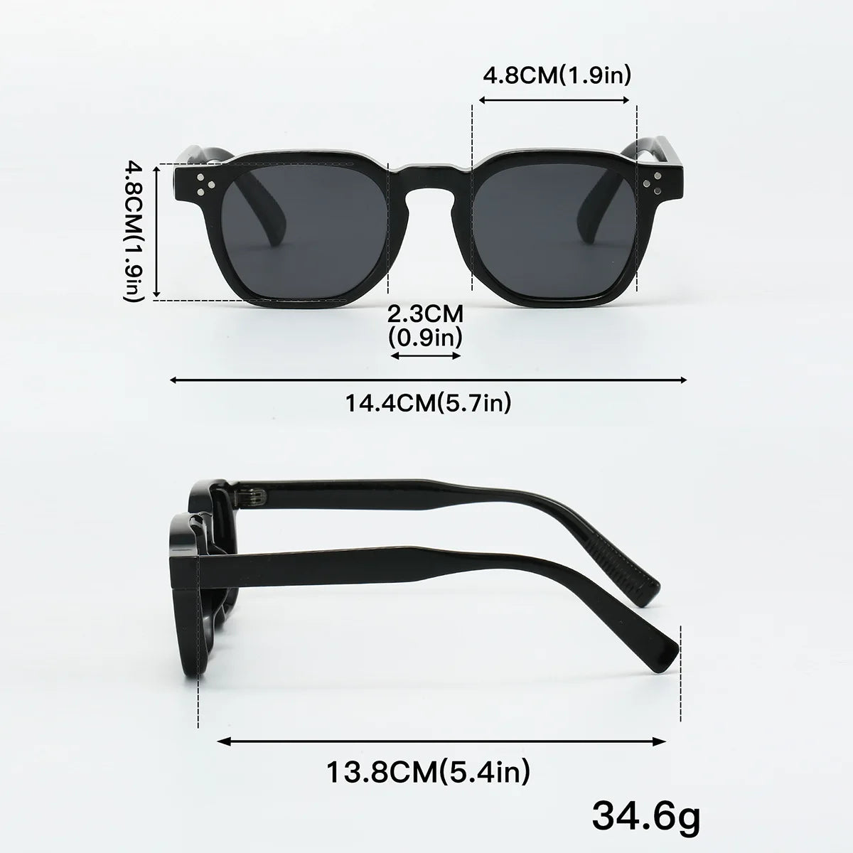 Lentes de Sol Cuadrados Polarizados Unisex con Núcleo Metálico – Estilo Moderno para Conducción y Uso Diario