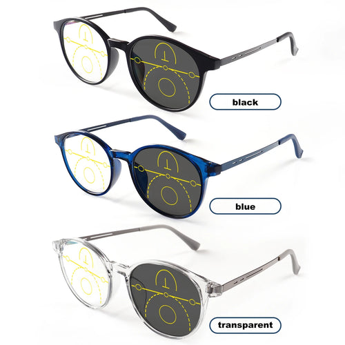 Lentes de Lectura Progresivos Multifocales Fotocromáticos Unisex – Montura Circular