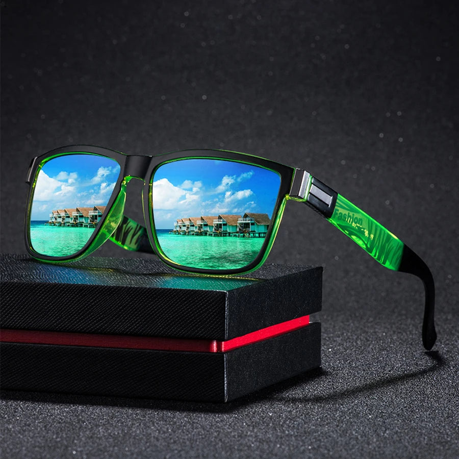3PCS Fashion Classic Square UV400 Sunglasses Men Women Driving   Fishing Colorful Trendy Lightweight Outdoor Goggles