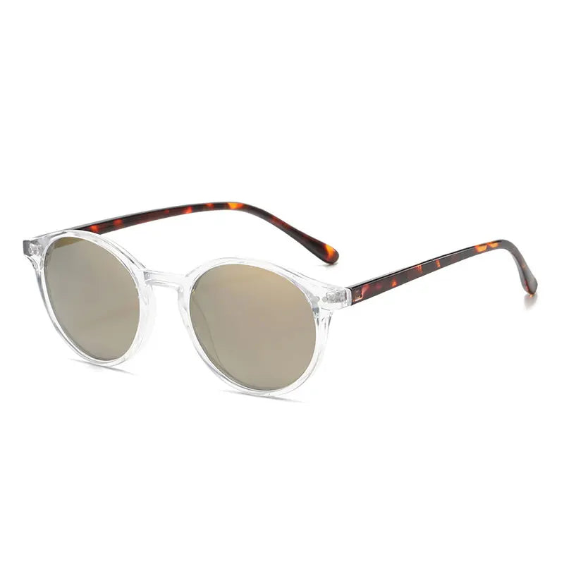 Lentes de sol redondos polarizados UV400 estilo retro