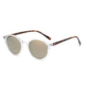 Lentes de sol redondos polarizados UV400 estilo retro