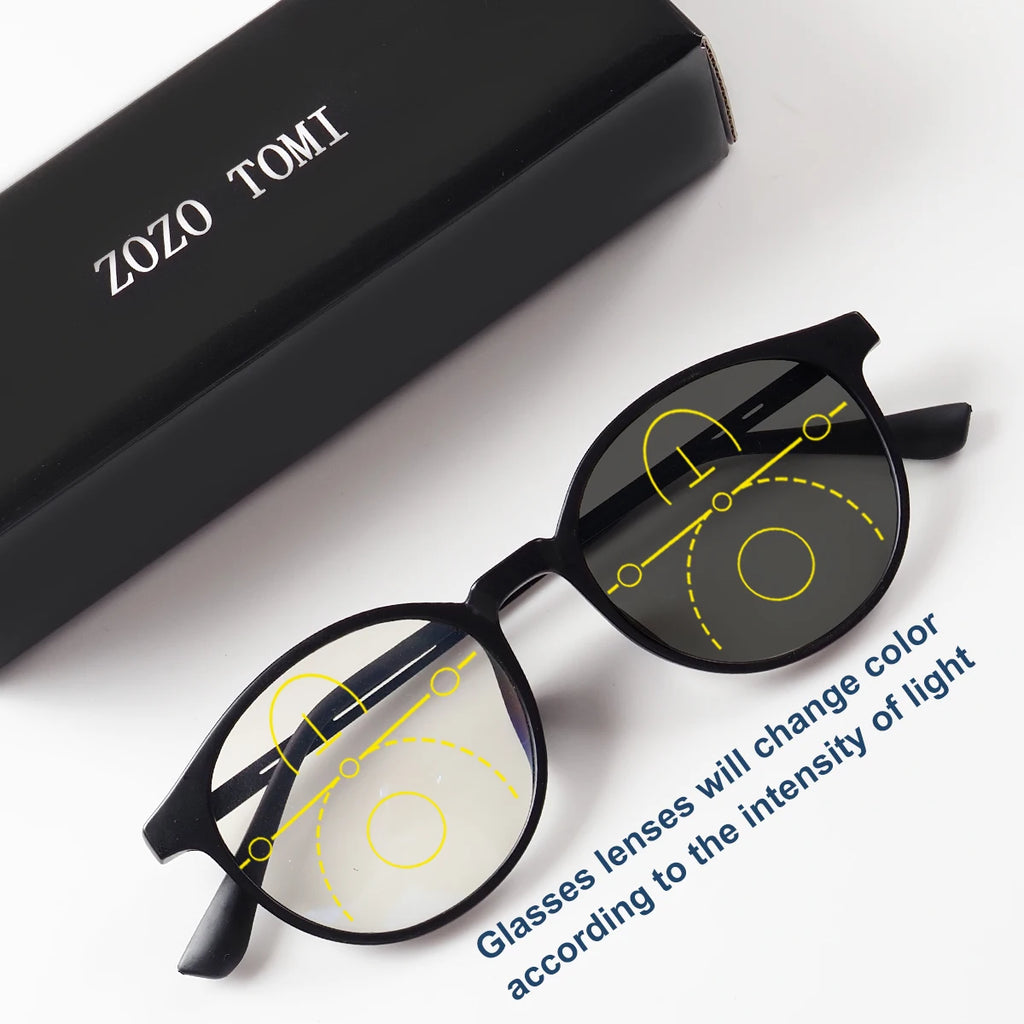 Lentes de Lectura Progresivos Multifocales Fotocromáticos Unisex – Montura Circular