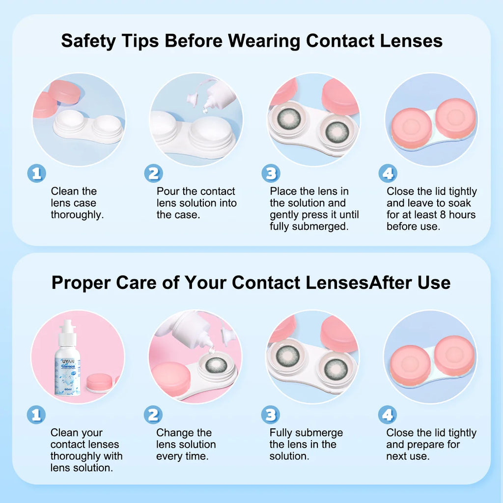 Solución para Lentes de Contacto UYAAI 60 ml – Limpieza, Hidratación y Cuidado Ocular
