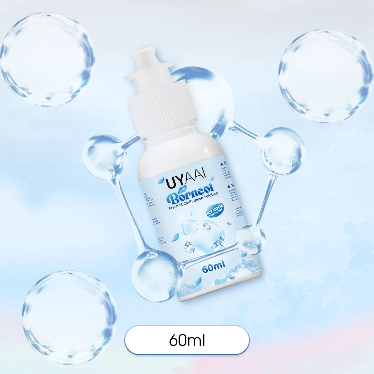 Solución para Lentes de Contacto UYAAI 60 ml / 120 ml – Limpieza, Hidratación y Protección Refrescante