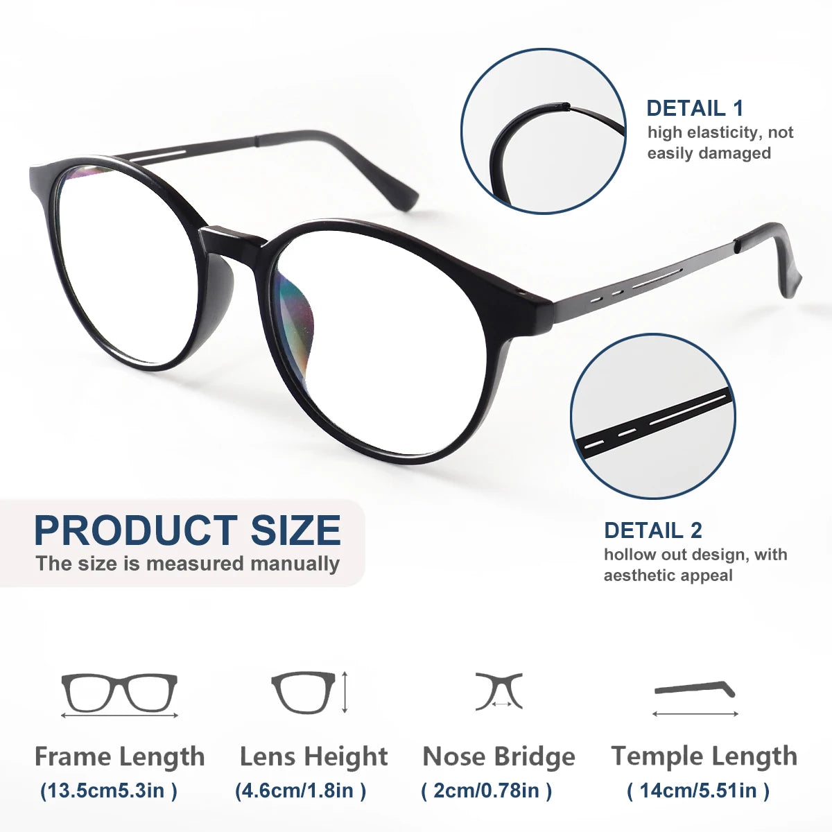 Lentes de Lectura Progresivos Multifocales Fotocromáticos Unisex – Montura Circular