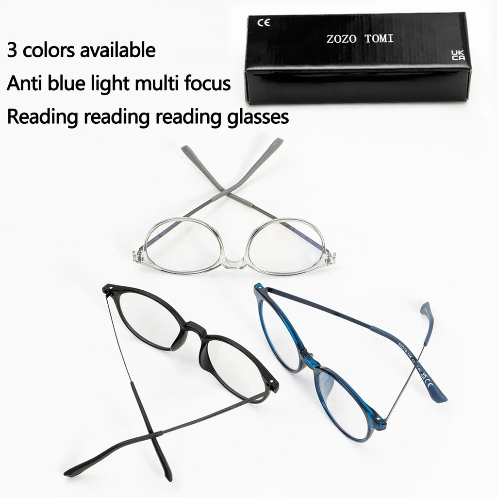 Lentes de Lectura Progresivos Multifocales Fotocromáticos Unisex – Montura Circular