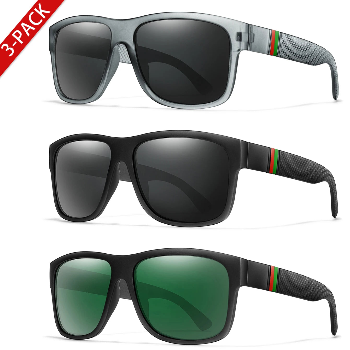 Lentes de Sol Cuadrados Polarizados UV400 para Hombre – Estilo Clásico Vintage para Uso Outdoor y Conducción